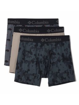 Columbia - Men Multi-Color Printed Polyester Stretch Boxer Brief (Pack of 3)