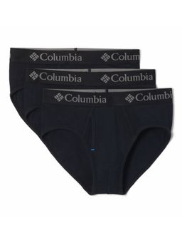 Columbia - Men Black Cotton Stretch Brief (Pack of 3)