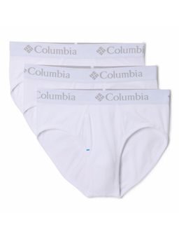 Columbia - Men White Cotton Stretch Brief (Pack of 3)