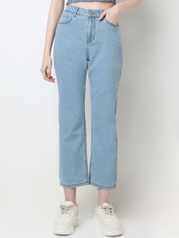 VERO MODA - Women Blue Solid Comfortable Fit Jeans