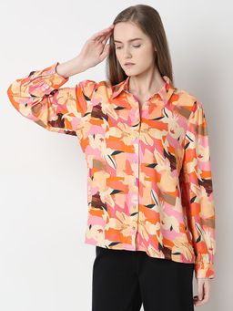 VERO MODA - Women Pink Floral Printed Comfortable Fit Shirt
