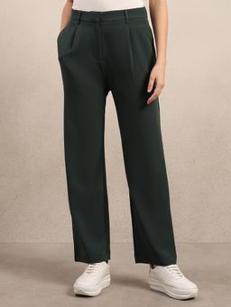 VERO MODA - Dark Green High Rise Pants