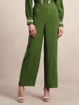 VERO MODA - Green Ribbon Detailed Pants