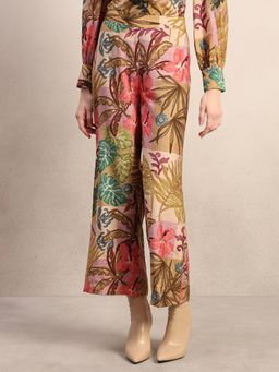 VERO MODA - Multi-Color Floral Printed Mid Rise Pants