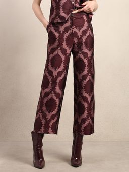 VERO MODA - Red Printed Straight Fit Pants