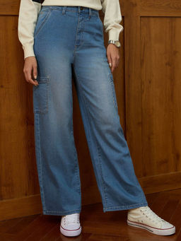 U.S. POLO ASSN. - High Rise Wide Leg Cargo Jeans