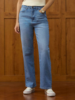 U.S. POLO ASSN. - High Rise Light Blue Straight Fit Jeans