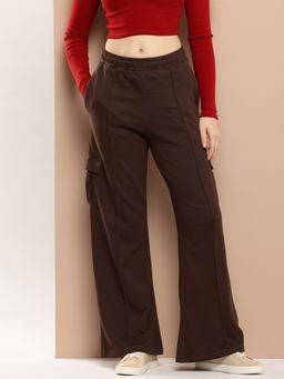 DILLINGER - Women's Ultra Soft Drapey Cotton Extra Baggy Korean Brown Pant