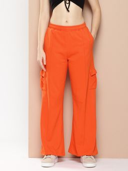 DILLINGER - Women's Ultra Soft Drapey Cotton Extra Baggy Korean Orange Pant