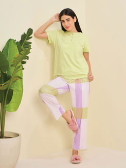 Sweet Dreams - Women Solid Top with Pyjama (Set of 2)