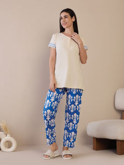 Sweet Dreams - Women Solid Top with Pyjama (Set of 2)
