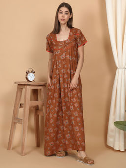 Sweet Dreams - Women Printed Full Length Night Dress