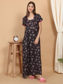 Sweet Dreams - Women Printed Full Length Night Dress