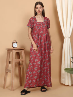 Sweet Dreams - Women Printed Full Length Night Dress