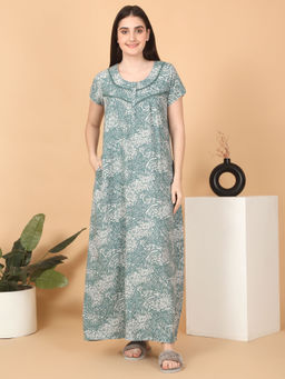 Sweet Dreams - Women Printed Full Length Night Dress