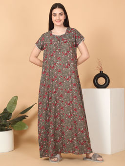 Sweet Dreams - Women Printed Full Length Night Dress