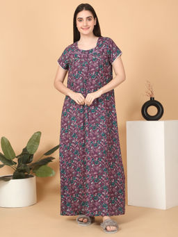 Sweet Dreams - Women Printed Full Length Night Dress