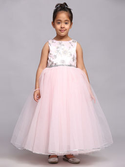 Toy Balloon Kids - Baby Pink Girls Party Wear Gown