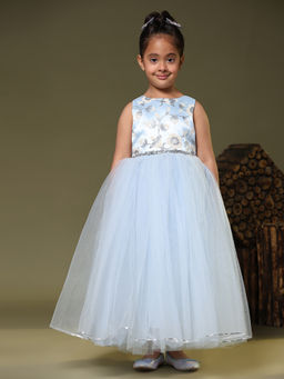 Toy Balloon Kids - Light Blue Girls Party Wear Gown