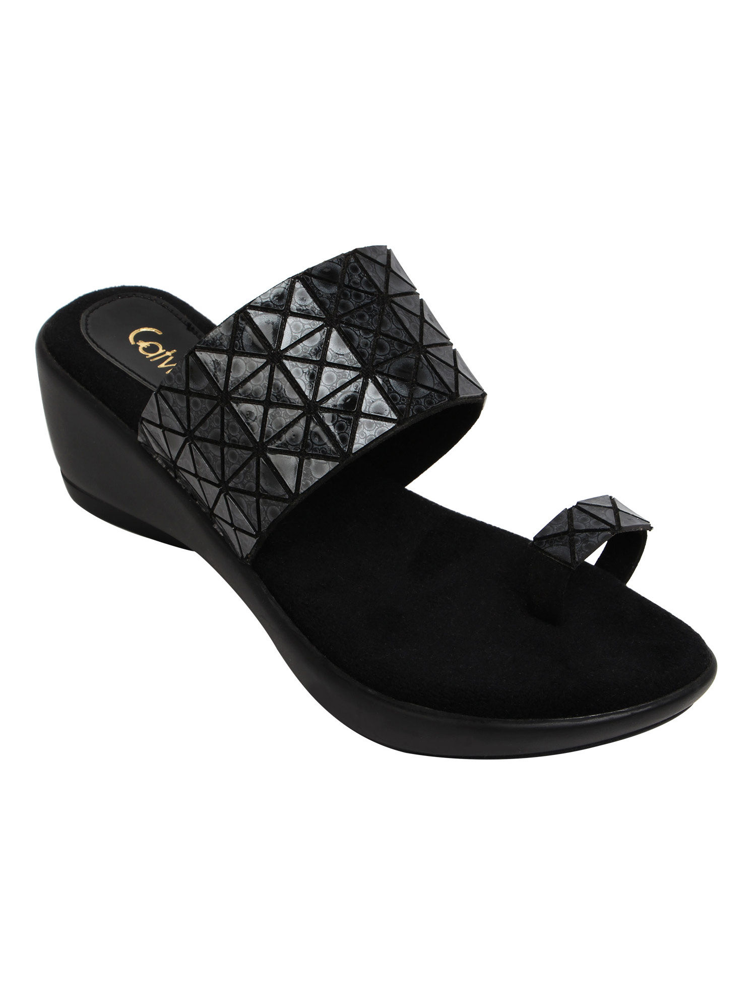 catwalk black wedges