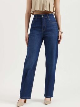 United Colors of Benetton - Straight Fit Solid High Rise Jeans