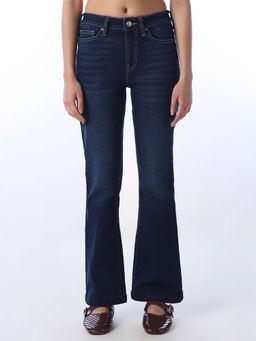 ONLY - Womens Solid Bootcut Blue Jeans