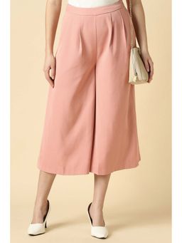 Allen Solly - Women Peach Solid Casual Culottes Trousers