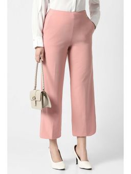 Van Heusen - Women Pink Solid Formal Trousers