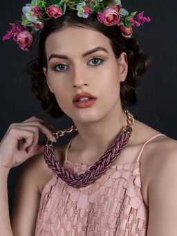 Odette - Braided Violet Necklace