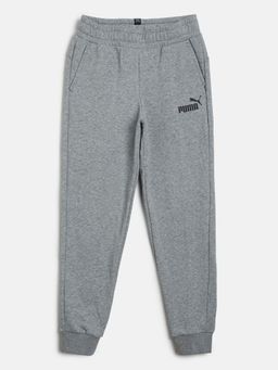 Puma - Grey Printed Essentials Logo Youth Sweatpants