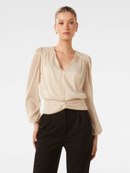 Forever New - Harper Twist Waist Plisse Top