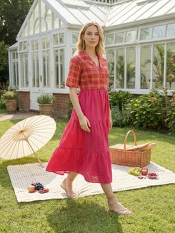 ZUMMER - Pink Flare Dress with Jacket