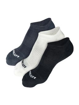 Heelium - Bamboo Zero Ankle Socks for Men - Odour Free - 3 Pairs - Black - Grey - White