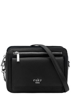 Eske - Nunzia Small Leather Shopping Bag, Black Saffiano
