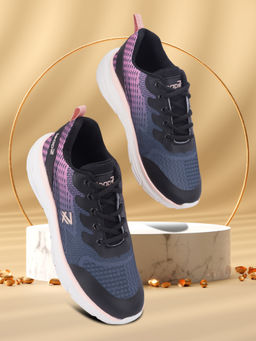 LIBERTY - Leap7X Kimser-El Sports Lace-Ups Black & Navy Blue Running Shoes