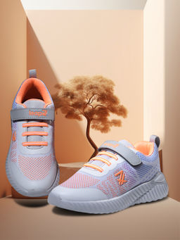 LIBERTY - Leap7X Nitkid-4E Sports Velcro Walking Shoes Grey