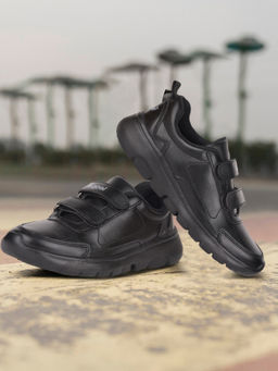 LIBERTY - Leap7X Schlstar-V Black Velcro School Shoes