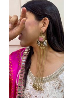 Ehsaas Jewellery - Pink Anaiza Kashmiri Earrings