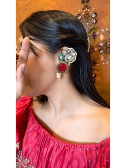 Ehsaas Jewellery - Red Shayra Ear cuffs