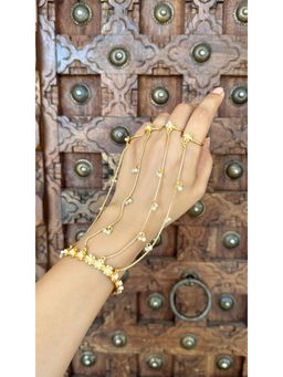 Ehsaas Jewellery - White Moti Bahar Hathphool