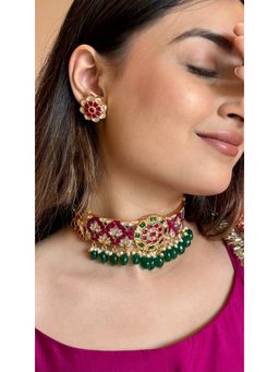 Ehsaas Jewellery - Pink Swara Jadau Choker
