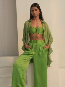 BEYOND - Swan Shirt Green