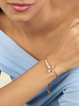 Isharya - Tennis Sword Bolo Bracelet In 18Kt Gold Plated