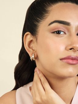 Isharya - Tennis Girlie Huggie Earrings In 18Kt Gold Plated