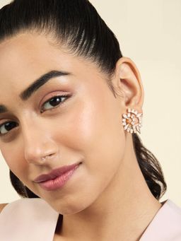 Isharya - Tenniscore Spiral Studs In 18Kt Gold Plated