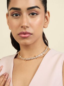 Isharya - Tennis Eye Choker Necklace In 18Kt Gold Plated
