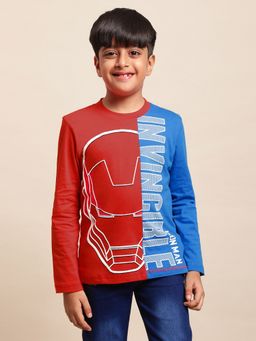 Kidsville - Iron Man Printed Multi Color T-Shirt for Boys