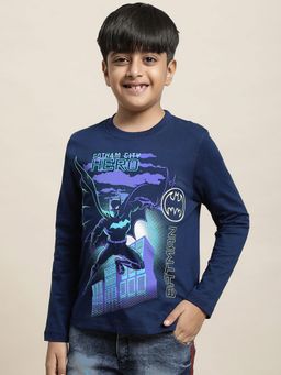 Kidsville - Batman Printed Navy T-Shirt for Boys