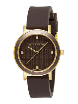 Giordano - Women's Brown Round Analog Watch