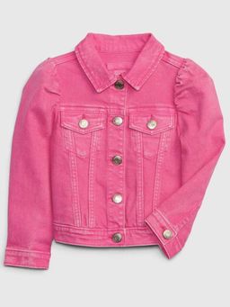 GAP - Girls Pink Spread Collar Full Sleeves Denim Jacket